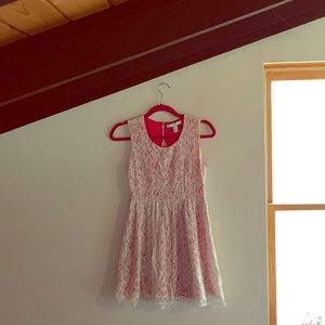 Dress with pink slip
